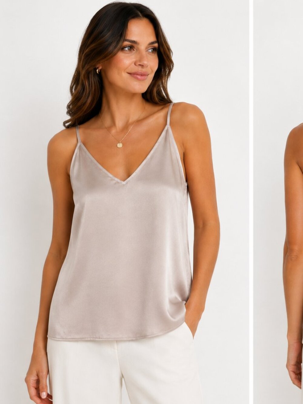 Marella Carso Tee Cami Tank Top – Natural – Size 12 – NWT – Retail $215